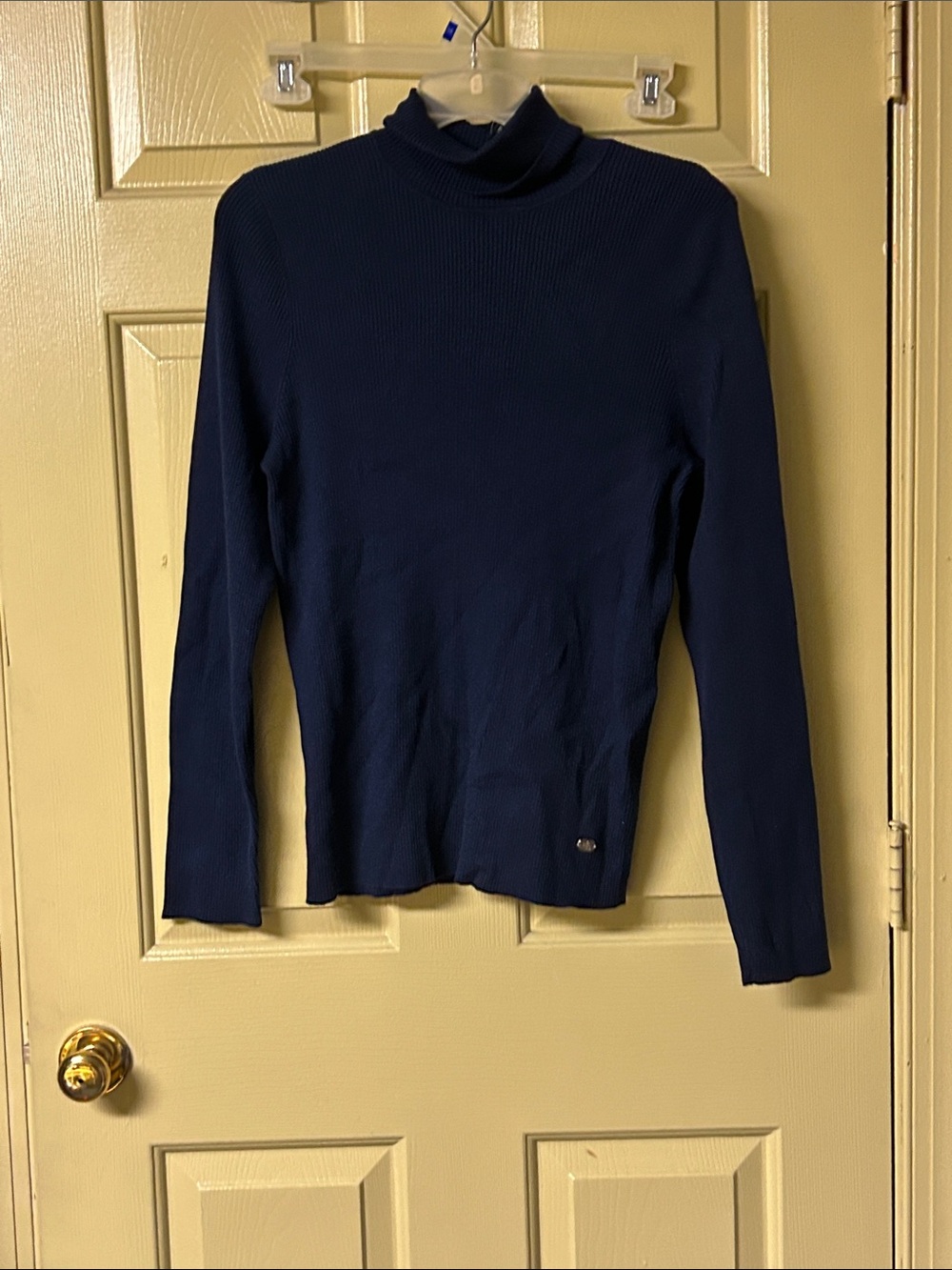 Lauren Ralph Lauren Navy Ribbed Turtleneck Sweater